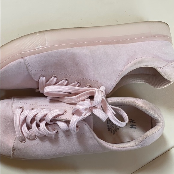 Pink suede platform sneakers - Picture 6 of 6
